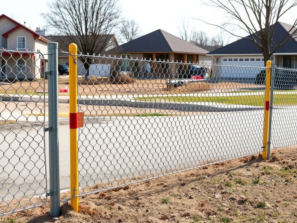 Temporary construction fencing