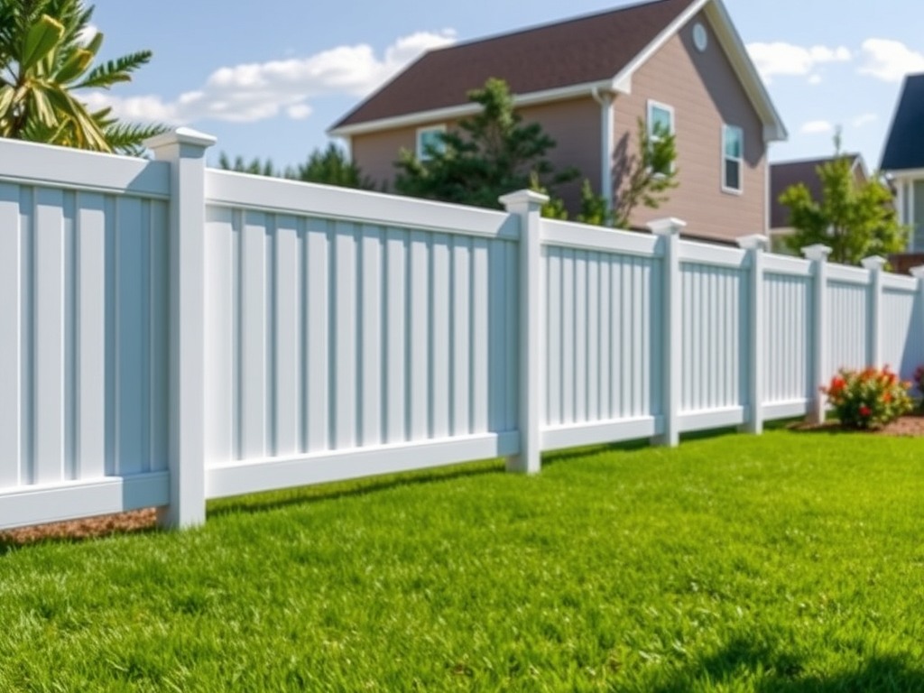 Vinyl fence installation